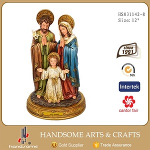 7.5 Inch Resin Home Decor Religious Items Hand Holy Family Statues - Product Image 2