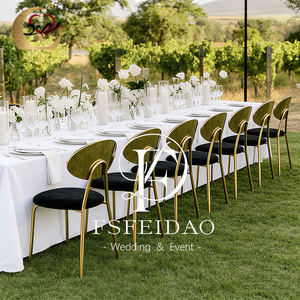 Silla Moderna de Lujo para Comedor, Banquete, Boda, Fiesta, de Acero Inoxidable Dorado y Cuero PU, para Sala de Estar y Apartamento - Product Image 4