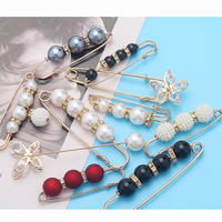 Perle Hijab broches mignonnes broches broches perle décolleté col revers Hijab fixe serrage taille vêtements broche écharpe accessoire à créer soi-même