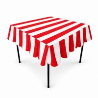 Nappe de mahjong personnalisée en toile de coton PM, motif carré rayé blanc et rouge, lavable, légère, toutes saisons