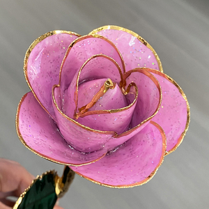 Regalo di san valentino Bar-bie rosa scintillio Glitter oro 24k rosa rosa fresca immersa in oro 24k regali di Rose conservati in oro 24k - Product Image 4