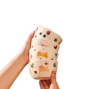 Juego de Platos Hondos Redondos de Cerámica con Diseño de Dibujos Animados, Aptos para Microondas, para Arroz/Yogur - Product Image 1