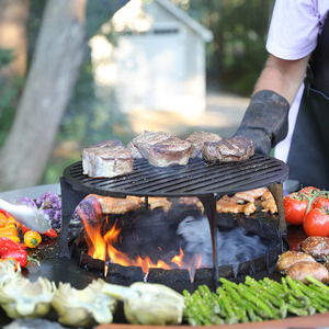 Brasero en acier Corten pour extérieur, barbecue circulaire au charbon de bois, foyer - Product Image 2
