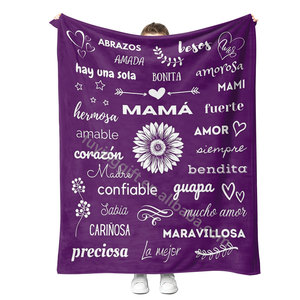 Ngày của mẹ Quà Tặng 2024 tùy chỉnh thiết kế để Thư Mẹ Tây Ban Nha mẹ sang trọng chăn ném - Product Image 4