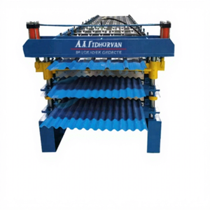 금속 벽 지붕판 이중층 롤 성형 건축 자재 기계 트라페조이드 강철 철 타일 제조 기계 - Product Image 1