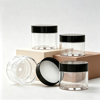 Bocaux en Plastique Transparent Disponibles 200/250/300/400/500/800/1000ml, Pots et Bouteilles en Plastique pour Cosmétiques et Aliments pour Animaux