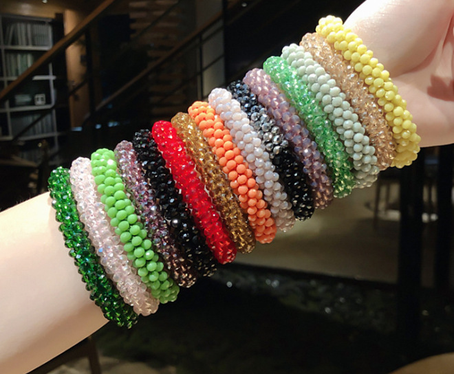 K'lani - Braccialetti per capelli da donna - Bracciale ed elastico a doppio uso - Accessori per capelli eleganti per coda di cavallo - Confezione da 5 - (S