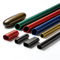 Tube en fibre de carbone OEM, finition brillante, mate ou métallisée, coloré, 3K, tissage uni ou sergé, pour l'aérospatiale, les drones, les vélos, les applications médicales, les caméras RC