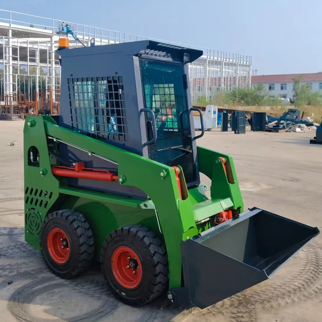 China Skid Steer Loader Crawler Loader Front End Loader with Vibratory Roller 4in1 Bucket Fork Attachments