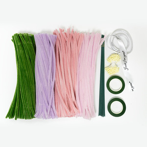 Kit de Manualidades para Hacer Ramos de Tulipanes, Limpiapipas para Flores, Flores Hechas a Mano, Kit de Limpiapipas de Chenilla, Alambre de Felpa para Manualidades - Product Image 1