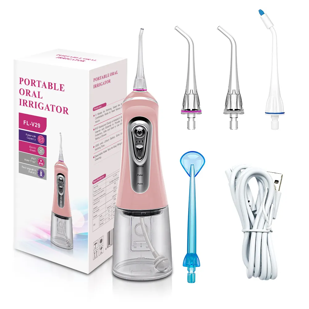 Water Flosser Professional Cordless Dental Oral Irrigator - Portable And Rechargeable IPX7 Waterproof