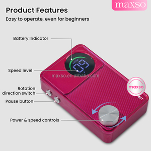 MAXSO Taladro de <span class=keywords><strong>Uñas</strong></span> Eléctrico Profesional Recargable con Motor Sin Núcleo, 35000 RPM, Inalámbrico, Carga USB Tipo-C, Bajo Ruido, <span class=keywords><strong>Lima</strong></span> Eléctrica - Product Image 5