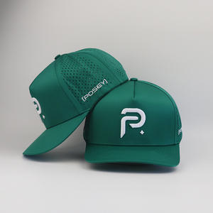 Topi Baseball <span class=keywords><strong>Golf</strong></span> Premium Custom Bordir 3D 5 Panel Anti Air dengan Lubang Laser dan Tali - Product Image 4