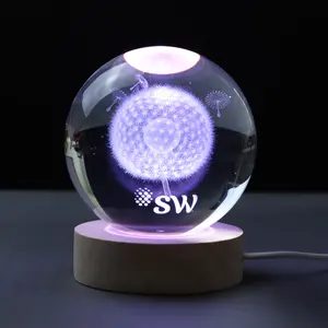 Bola de cristal de diente de león 3D de 60mm, globo grabado con láser de papel para aniversario, Navidad, cumpleaños, San Valentín, regalo de boda