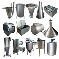 Collecteur de poussière cyclonique en acier inoxydable de qualité alimentaire sur mesure, purification des gaz de combustion, séparateur de poudre, fabrication de tôles