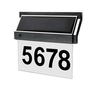 LOYAL Solar LED Jardín al aire libre Paisajismo Casa decorativa Número Placa Tableta Placa de puerta Luz - Product Image 1