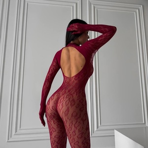 Mono de leopardo para mujer, lencería de malla transparente para chicas maduras, body de nailon transpirable de alta calidad - Product Image 4