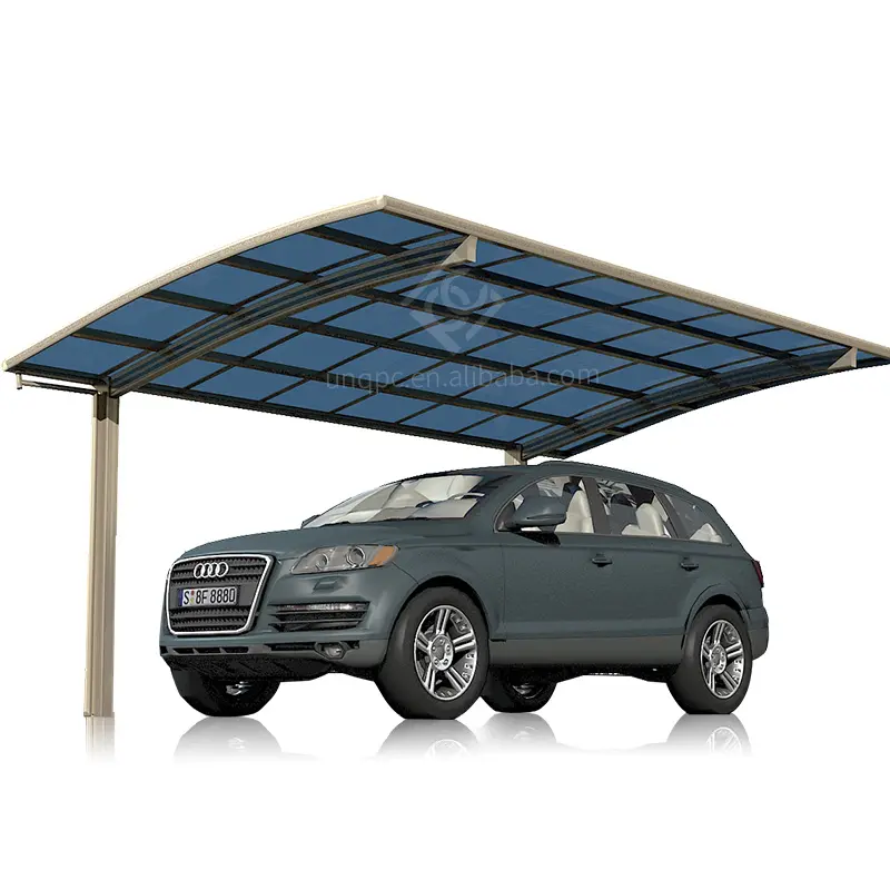 Cantilever Boog Polycarbonaat Die Metalen Structuur Carport/Garages Voor 1/2 Auto 'S