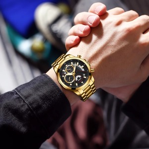 Montre chronographe de luxe pour homme Drioshipping 2576, bracelet en acier inoxydable, boîtier en alliage lumineux, mouvement à quartz Ronda, montres-bracelets pour homme - Product Image 5