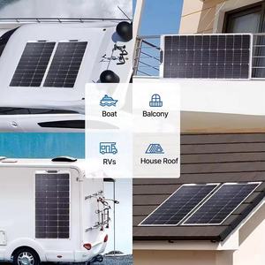 Module solaire photovoltaïque mono 100% 100W 110W, panneaux solaires flexibles <span class=keywords><strong>pour</strong></span> <span class=keywords><strong>camping</strong></span>-<span class=keywords><strong>car</strong></span>, bateau, VR, jardin, balcon, vente en gros en Europe - Product Image 6