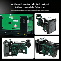 Générateur diesel silencieux Volvo 68KW-600KW TAD550GE monophasé/triphasé, niveau de bruit 60-75DB, refroidissement par eau, 50/60Hz, ATS en option, générateur à chaud