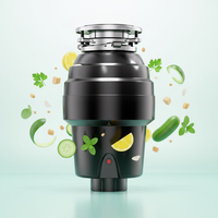 Broyeur de déchets alimentaires continu manuel en acier inoxydable 220V, compacteur de déchets, technologie silencieuse, classe d'efficacité énergétique, garantie 3 ans