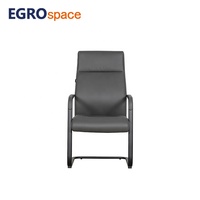 EGROspace Chaise de bureau en cuir de luxe pour réunion, réception et salle d'attente, fabrication moderne en usine
