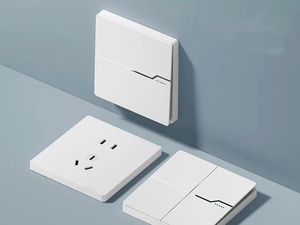 Công tắc đèn tường điện kiểu hiện đại cổ điển, mặt trắng, kiểu 86, nút nhấn, trang trí gương pha lê, dải trang trí - Product Image 1