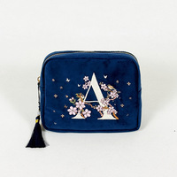 Trousse de toilette brodée haut de gamme à fermeture éclair, best-seller transfrontalier, personnalisée pour les tendances actuelles, multifonctionnelle
