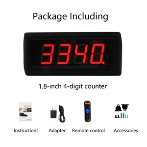 Điều khiển từ xa chương trình <span class=keywords><strong>LED</strong></span> đồng hồ đếm ngược 1.8 inch chữ số hiển thị 9999 ngày đếm kỹ thuật số truy cập hẹn giờ - Product Image 6