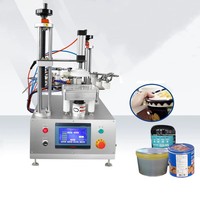 Machine de scellage semi-automatique rotative de bureau pour boîtes de conserve et cartons
