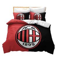 Ensemble de literie en coton 100% sur le thème du football 3D, personnalisable OEM ODM, vente en gros, housse de couette et taies d'oreiller imprimées pour garçons, sport, personnalisable