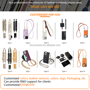 Кожаный чехол для телефона через плечо кожаный чехол для телефона через плечо бумажник чехол для <span class=keywords><strong>iphone</strong></span> 14 15 16 pro max - Product Image 5