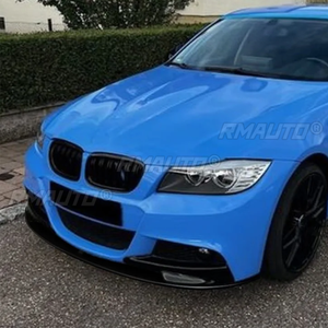 ลิ้นกันชนหน้ารถยนต์สำหรับ BMW ซีรีส์ 3 E90 E91 LCI M Sport ปี 2009-2012 สปลิตเตอร์ สปอยเลอร์ ดิฟฟิวเซอร์ ป้องกันรอยขีดข่วน ลายคาร์บอนไฟเบอร์ - Product Image 5