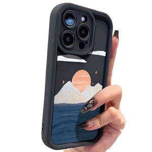 Coque <span class=keywords><strong>de</strong></span> téléphone tendance <span class=keywords><strong>Coucher</strong></span> <span class=keywords><strong>de</strong></span> <span class=keywords><strong>soleil</strong></span> <span class=keywords><strong>sur</strong></span> <span class=keywords><strong>la</strong></span> <span class=keywords><strong>mer</strong></span> pour iPhone 16 15 Pro Max 14 13 12, couleur bonbon, givrée, accessoires mobiles, coque arrière - Product Image 6