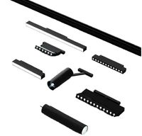 Rail lumineux magnétique LED 48V moderne, rail en aluminium ultra fin de 20 mm, éclairage sur rail magnétique pour la maison, le bureau et le salon