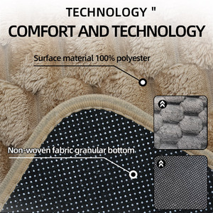 Tapis <span class=keywords><strong>de</strong></span> <span class=keywords><strong>bain</strong></span> en polyester couleur unie en gros - Tapis <span class=keywords><strong>de</strong></span> salle <span class=keywords><strong>de</strong></span> <span class=keywords><strong>bain</strong></span> épais, écologique, antidérapant à base granulaire, séchage rapide et absorbant pour la maison - Product Image 2