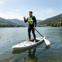 Pagaie 2-en-1 réglable pour SUP et kayak, pagaie hybride légère en 2 parties, lame simple et double, télescopique 67"-83"