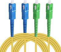 Cable de Fibra Óptica Monomodo G652D de 2.0/3.0 mm SC UPC/SC APC para Instalación FTTH, FTTB y FTTX