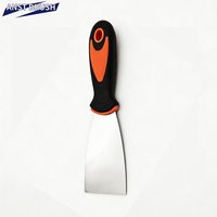 Couteau à enduit industriel robuste de 2 pouces, lame en acier à haute teneur en carbone pleine longueur, manche ergonomique en plastique bicolore