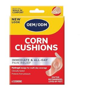 Ventes chaudes 2025 Coussinets en hydrogel pour les pieds, écologiques, antichocs, à base d'herbes naturelles, petits pansements pour éliminer les callosités, soins des pieds, 6 pièces/boîte - Product Image 1