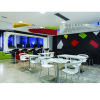 Panneau acoustique en feutre PET, panneaux muraux décoratifs absorbants le son en fibre de polyester, panneau acoustique en feutre moderne haute densité pour l'intérieur