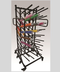 High Quality Double Sided 72 Film Rolls Mobile <strong>Vinyl</strong> Storage Rack Display <strong>Stand</strong> - Product Image 1