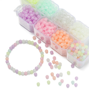 Acrylic Transparent Colored <b>Beads</b> 4mm Round For Bracelet Making DIY Jewelry Accessories Summer 2024 Wholesale - Product Image 4