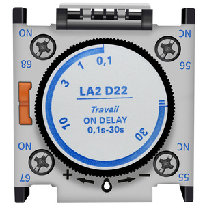 LA2 D22 รีเลย์หน่วงเวลาแบบ Air Delay หน่วงเวลาเปิด 0.1-30 วินาที หน่วงเวลาสัมผัสแบบเงิน รีเลย์หน่วงเวลา - Product Image 1