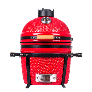AUPLEX - Parrillas Kamado Rojas de 15 Pulgadas para Barbacoa, Ahumador de Jardín para Acampar, Barbacoa <span class=keywords><strong>Familiar</strong></span>, Asadores de Carbón - Product Image 1