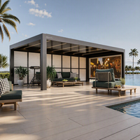 Aluminium pergola, gemotoriseerde pergola, aluminium buitenpergola, bioklimatische pergola, tuinhuisjes, gazebo