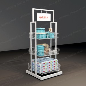 Griglia di metallo scaffali per articoli per la casa al dettaglio espositore per il <span class=keywords><strong>negozio</strong></span> di alimentari al dettaglio ombrelli scaffali - Product Image 1