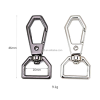 Mousqueton pivotant robuste en alliage de zinc massif, plaqué multicolore, pour la fabrication de sacs, de sangles et de porte-clés