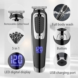 कोमिंगडन पेशेवर 5 में 1 हेयर क्लिपर्स किट यूएसबी रिचार्जेबल दाढ़ी ट्रिमर आईपी 7 वाटरप्रूफ समायोजन हेयरकट - Product Image 3